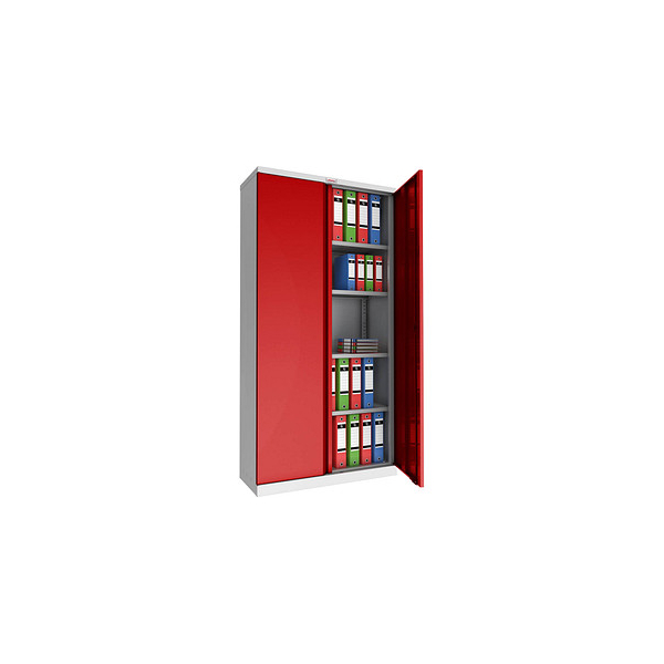 Phoenix Safe Stahlschrank SCL1891GRK grau, rot 91,5 x 37,0 x 183,0 cm -  Bürobedarf Thüringen