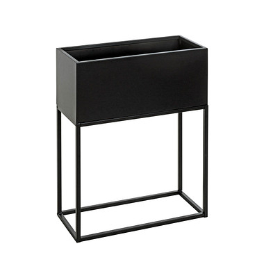 HAKU Möbel Pflanzkübel Metall schwarz rechteckig 45,0 x 60,0 cm
