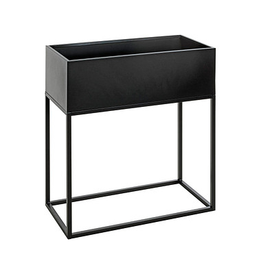 HAKU Möbel Pflanzkübel Metall schwarz rechteckig 60,0 x 70,0 cm