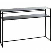Konsolentisch 25506, 81cm (H), 112x28cm (BxT), rechteckig, schwarz / schwarz