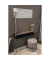 Konsolentisch 25506, 81cm (H), 112x28cm (BxT), rechteckig, schwarz / schwarz