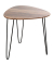 Beistelltisch 24868, 48cm (H), 48x48cm (BxT), dreieckig abgerundet, eiche / schwarz
