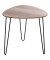 Beistelltisch 24868, 48cm (H), 48x48cm (BxT), dreieckig abgerundet, eiche / schwarz