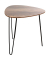 Beistelltisch 24868, 48cm (H), 48x48cm (BxT), dreieckig abgerundet, eiche / schwarz