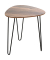 Beistelltisch 24869, 43cm (H), 40x40cm (BxT), dreieckig abgerundet, eiche / schwarz