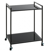 Beistelltisch 24597, 69cm (H), 50x36cm (BxT), rechteckig, schwarz / schwarz
