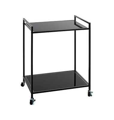 Beistelltisch 24597, 69cm (H), 50x36cm (BxT), rechteckig, schwarz / schwarz