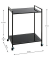 Beistelltisch 24597, 69cm (H), 50x36cm (BxT), rechteckig, schwarz / schwarz
