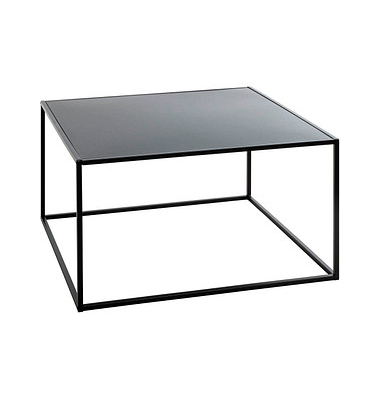 Beistelltisch 25516, 40cm (H), 70x70cm (BxT), rechteckig, schwarz / schwarz