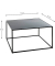 Beistelltisch 25516, 40cm (H), 70x70cm (BxT), rechteckig, schwarz / schwarz