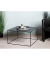 Beistelltisch 25516, 40cm (H), 70x70cm (BxT), rechteckig, schwarz / schwarz