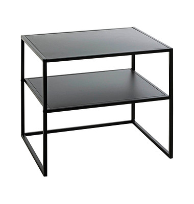 Beistelltisch 25517, 45cm (H), 50x40cm (BxT), rechteckig, schwarz / schwarz