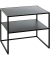 Beistelltisch 25517, 45cm (H), 50x40cm (BxT), rechteckig, schwarz / schwarz