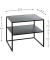 Beistelltisch 25517, 45cm (H), 50x40cm (BxT), rechteckig, schwarz / schwarz