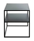 Beistelltisch 25517, 45cm (H), 50x40cm (BxT), rechteckig, schwarz / schwarz