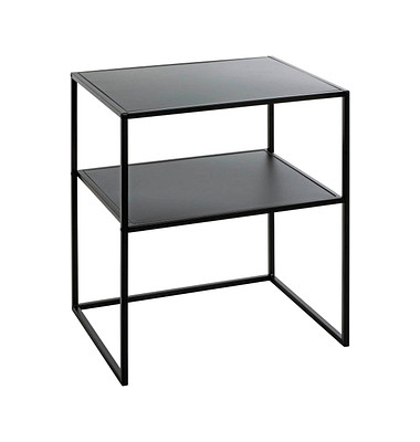 Beistelltisch 25555, 60cm (H), 50x40cm (BxT), rechteckig, schwarz / schwarz