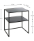 Beistelltisch 25555, 60cm (H), 50x40cm (BxT), rechteckig, schwarz / schwarz
