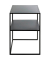 Beistelltisch 25555, 60cm (H), 50x40cm (BxT), rechteckig, schwarz / schwarz