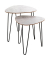 Beistelltisch 25656, 43/48cm (H), 40/48cmx40/48cm (BxT), dreieckig abgerundet, Betonoptik / schwarz