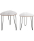 Beistelltisch 25656, 43/48cm (H), 40/48cmx40/48cm (BxT), dreieckig abgerundet, Betonoptik / schwarz