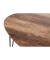 Beistelltisch 25856, 43/48cm (H), 40/48cmx40/48cm (BxT), dreieckig abgerundet, eiche / schwarz