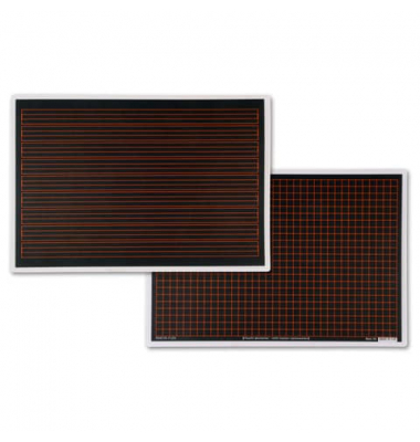 Schülertafel, 5600-2, 26x18cm, Kunststoffrahmen, vorn Lineatur 1 Schuljahr / hinten Lineatur 7