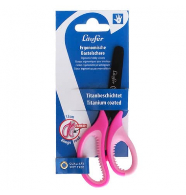 Bastelschere 13cm pink/rosa 87222 ergonomisch