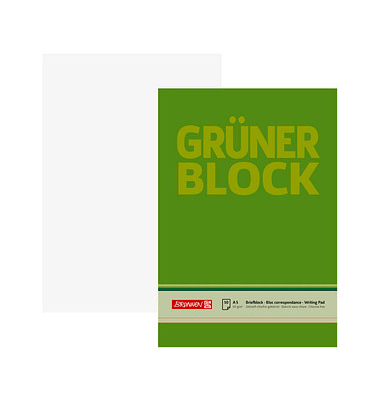 BRUNNEN Briefblöcke Grüner Block DIN A5 blanko