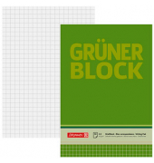 BRUNNEN Briefblöcke Grüner Block DIN A5 kariert