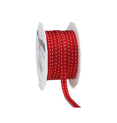 Geschenkband Stitches 372 07 20-609, ohne, 7mm x 20m, rot Geschenkband Stitches 372 07 20-609, ohne, 7mm x 20m, rot