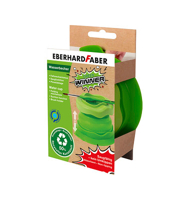 Wasserbecher 579935 Green Winner, gr&uuml;n, 11,3x8x1,3cm