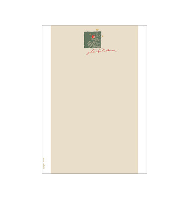 Weihnachtsbriefpapier Weihnachtsbaum / Apfel White Apple DP256, A4, 90g