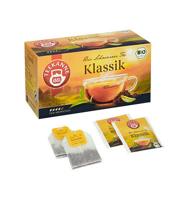 TEEKANNE Bio Schwarzer Tee Klassik Bio-Tee 20 Portionen