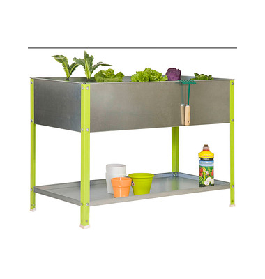 Simon Rack Pflanzkübel SIMONGARDEN URBAN TOP Metall silber, grün rechteckig 90,0 x 85,0 cm