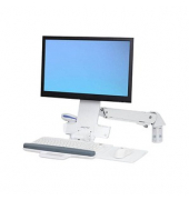 Monitor-Maus-Tastatur-Halterung StyleView 45-266-216 weiß für 1 Monitor, 1 Tastatur, 1 Maus, 1 Scanner, Wandhalterung