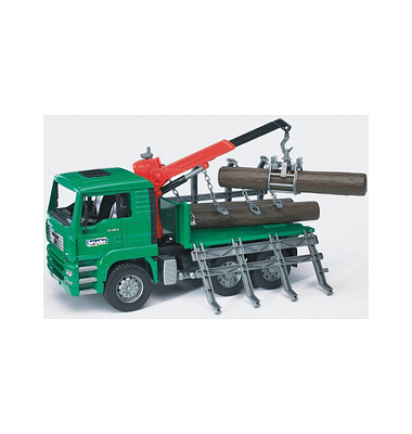 bruder MAN Holztransport-LKW mit Ladekran Spielzeugauto