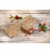 Geschenkpapier Christmas with Apples GP123, Weihnachtsbaum mit Apfel, 50cm x 5m, mehrfarbig (braun/gr&uuml;n/rot)