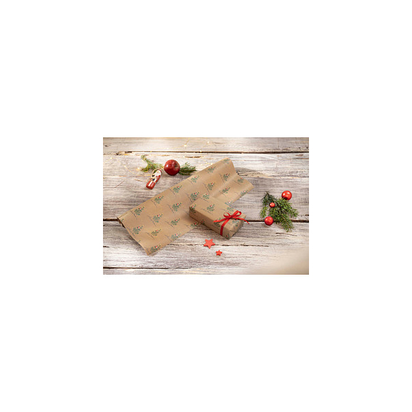 4004360794940 - Geschenkpapier Christmas with Apples GP123 Weihnachtsbaum mit Apfel 50cm x 5m mehrfarbig 4004360794940 5 Meter