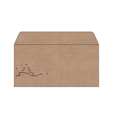 Weihnachtsumschläge Weihnachtsmotiv DU253, Din Lang, 90g
