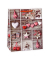 Geschenktasche 83319-SG Weihnachten Serie 9, Weihnachten, Kunststoffkordel mit Karte, 6 Motive sortiert, 26cm x 32cm