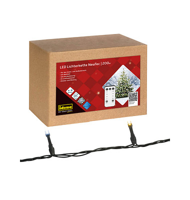 Lichterkette 31269 NewTec, 200 LEDs, Länge 27,9m, bunt