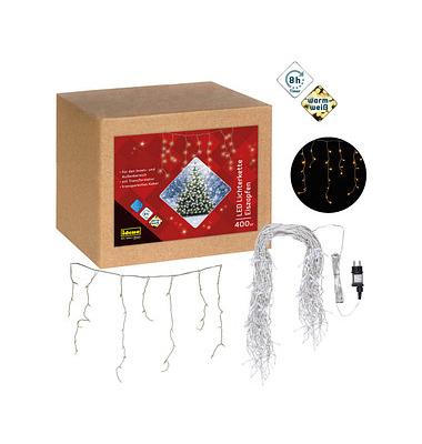 Lichterkette 31270 Eiszapfen, 400 LEDs, Länge 10,3m, warmweiß