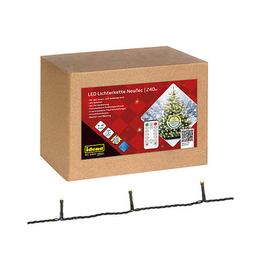 Lichterkette 31338 NewTec, 200 LEDs, Länge 31,9m, warmweiß