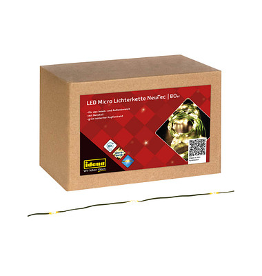 Lichterkette 31340 NewTec Micro, 80 LEDs, Länge 12,9m, warmweiß