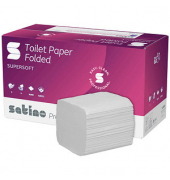 Toilettenpapier Satino Prestige 065680, 2-lagig, hochweiß, 300 Blatt / Packung,