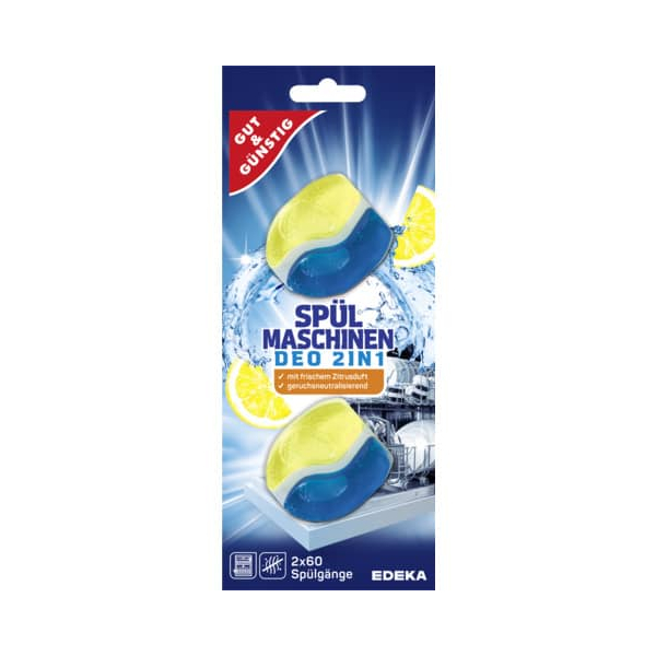 4311536958373 - Spülmaschinendeo 2in1 Zitrusfrisch 4311536958373 Gut & Günstig 2 Stück 4311536958373 - Spülmaschinendeo 2in1 Zitrusfrisch 4311536958373 Gut & Günstig 2 Stück