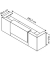 Quadrifoglio Empfangstheke eukalyptus 285,0 x 88,0 x 113,0 cm