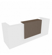 Quadrifoglio Empfangstheke weiß, eukalyptus 285,0 x 88,0 x 113,0 cm