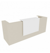 Quadrifoglio Empfangstheke ulme, weiß 285,0 x 88,0 x 113,0 cm