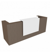 Quadrifoglio Empfangstheke eukalyptus, weiß 285,0 x 88,0 x 113,0 cm